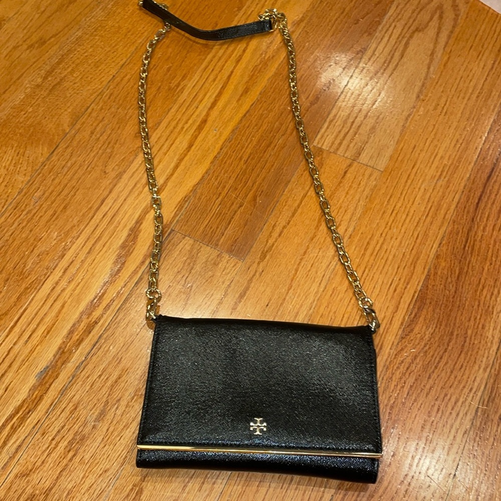 Tory Burch black Robinson leather crossbody bag